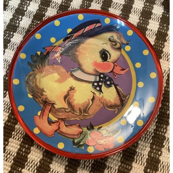 Katherine's Collection Hand Painted Duckling Plates Colorful & Fun Set Of 3 - Picture 7 of 14
